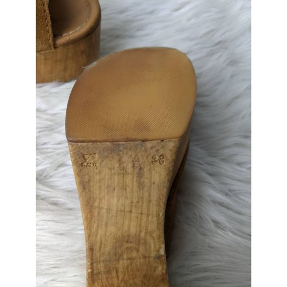 Steve Madden Sandals Size 38 US 8 Playdate Platform Made in Italy Y2K Chestnut S - Picture 6 of 7